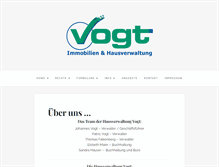 Tablet Screenshot of hausverwaltung-vogt.de